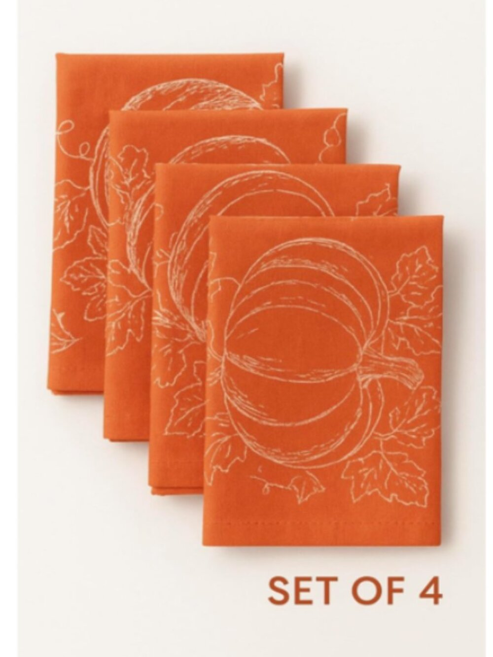 Thanksgiving Napkins (4-Pack) – Reusable Fall Table Décor 18X18
